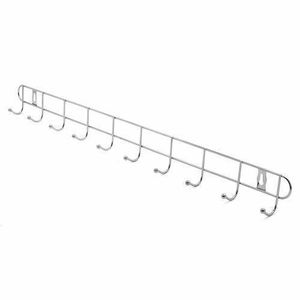 Over The Door Stainless Steel Hook Hangers - 10 Hooks Home Storage Organizer