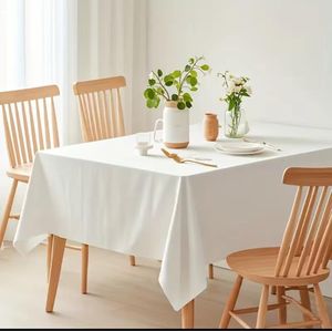 Linen cotton thicken Washable cotton Tablecloth for wedding banquet size 140×220cm