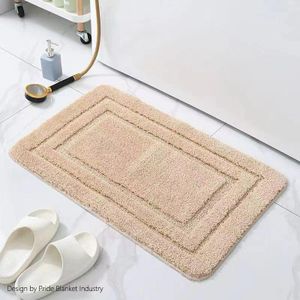 Flocking bathroom doormats