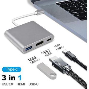 USB C to HDMI Multiport Adapter,3-in-1 Type-C Hub to HDMI 4K Output/USB 3.0 Port/PD Quick Charging Port,Android Digital AV Adapter for MacBook Pro,MacBook Air,Projector,Monitor