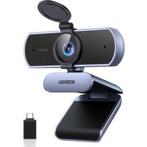 Ugreen CM831 4K Ultra HD Webcam with Microphone – Autofocus, Privacy Cover, USB-A & USB-C Adapter, Plug & Play Camera for Zoom, Teams, Streaming & Video Calls