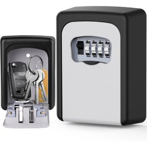Nestling Wall Mounted Key Box with Combination Lock - Large Capacity Outdoor Security Cabinet for Spare House Keys, Waterproof