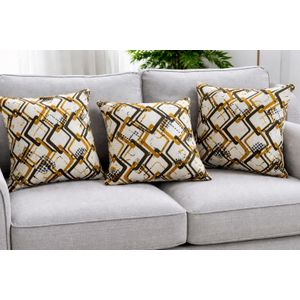 Geometric pattern Decorative Throw Pillow Covers (Set of 3)