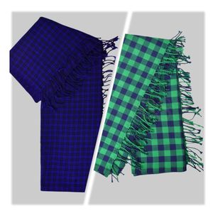 Butterfly Multicolor Pair of Shawls - 2 pcs  - with blue green black colors