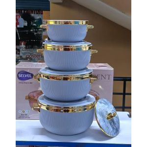 4PCS Heavy Duty Insulated Casserole Set – Elegant Food Storage Hotpots