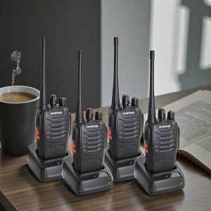 Baofeng BF-888S Portable 16 Channels Long Range 2-Way Communication Hand-held Walkie Talkie Radio Calls- 4 Pieces 