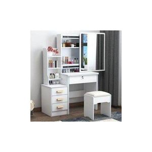 Dressing table with sliding mirror