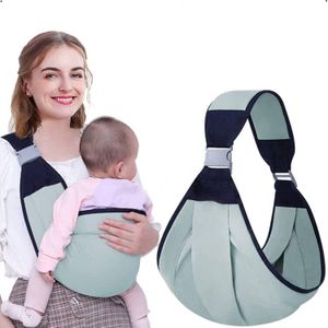 Baby Sling Carrier, Adjustable Half Wrapped Sling Hip Carrier - Lightweight Breathable Fabric for Newborn to Toddler Up to 45 lbs (Green)