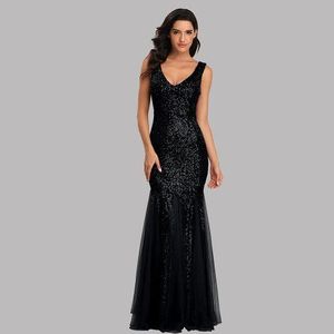 Elegant Dress Black One Shoulder Sexy Cocktail Dress Summer Dress Fashion  Irregular Sleeveless Sequin Dress For Party