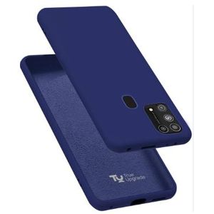Soft Silicone Back Cover for Samsung Galaxy M31s - Blue, anti-fingerprint, anti-scratch, durable silicone case