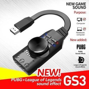 USB Sound Card – Virtual 7.1 Surround Sound External USB Sound Card Adapter – With PUBG Sound Effects – Compatible with PC/PS4/PS5/Mac/eSports Headsets – Plug-and-Play Functionality