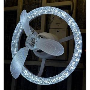LED ceiling fan light that combines a fan and lighting fixture into a single unit