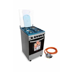 Eurochef  50*55, 3 Gas Jet Burners + 1 Hot Plate, Electric Oven Standing Cooker with free gift