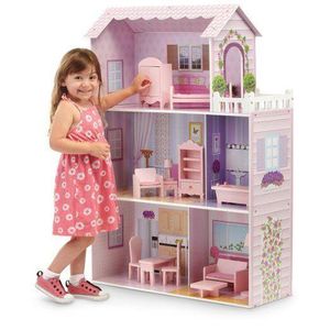 Wooden Doll House for Girls & Boys – Role Play Learning Toy