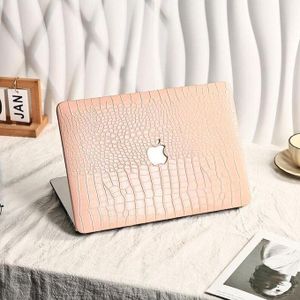 Apple Crocodile Leather Shell MacBook Case Cover For Macbook Pro 13 A1706 A1708 A1989 A2159 A2251 A2289 A2338 - Pink