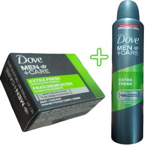Dove MEN+CARE Extra Fresh Invigorating Soap + Extra Fresh Deodorant Antiperspirant nk