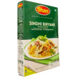 Shan SINDHI BIRYANI Hot & Spicy Meat Pilaf Recipe Seasoning Mix