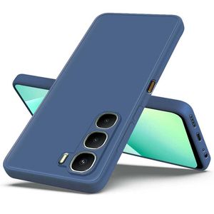 Soft Flexible Silicone Case for Infinix Hot 50 Pro Plus, Shockproof Anti-Scratch Slim TPU Protective Back Cover (Blue)