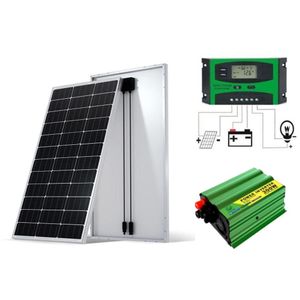 Solarmax 500 W Solar Panel + Free 10A Solar Charge Controller + Free 300W Solar Power Inverter   DC To AC Solar Inverter 