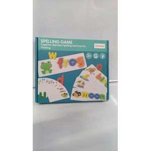 Treehole Wooden Spelling Game - Educational Alphabet Learning Toy for Toddlers - Interactive Vocabulary Matching Puzzle Set