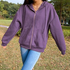 Generic Womens Hoodie Jacket Lightweight Oversize Pocket Sleeve