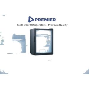 Premier 65L Display Fridge Glass Door Refrigerator For Drinks And Snacks
