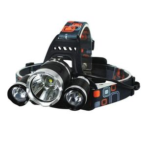 High Intensity Camping Headlight with 3 CREE XM L T6 LEDs and Strobe