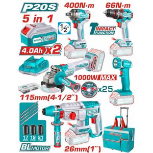 TOTAL TCKLI20592 5 Pcs Cordless industrial combo kit 