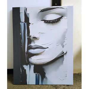 Elegant Impressionist Woman Face Canvas Art