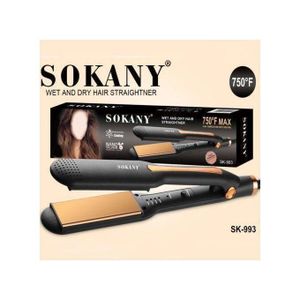 Sokany Hair Straighteners (for Wet and Dry Use)flat iron - for Drying & Straightening Hair, Heat-Activated Anti-Frizz Micro Active Ingredients), LCD Display,750°f, Hair Straightener