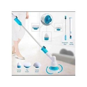 Electric Spin Scrubber Cordless Rechargeable Bathroom Scrubber Cleaning Brush Multi-functional with Replaceable Brush Heads Extension Handle
