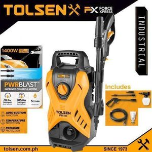 Tolsen 1400W Electric High Pressure Car Wash Spray Machine