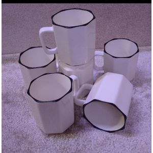 Classy Ceramic Tea/Coffee Cups Set- 6pcs