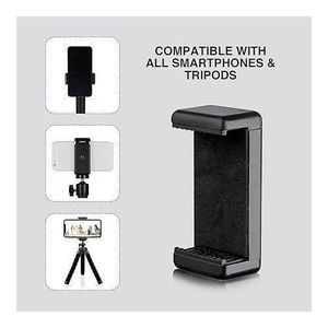 Universal Mobile Monopod Holder Clip Phone Camera Holder & Tripod Mount Adapter Compatible with All Smartphones