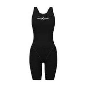 Women Swim Costume Upto Knee Sinle Piece, Black, Large