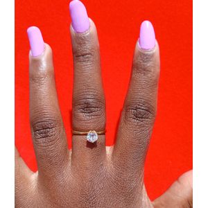 Quality Cute Proposal Engagement Ring For Lady  With A Free Lovely Jewelry Box 