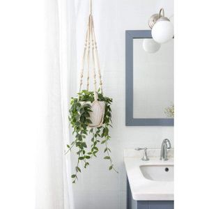 Macrame Plant Hangers Hanging Basket Cotton Rope Boho Decor Balcony Planter Garden Home Decor Ceiling Plant Holder for Indoor Outdoor