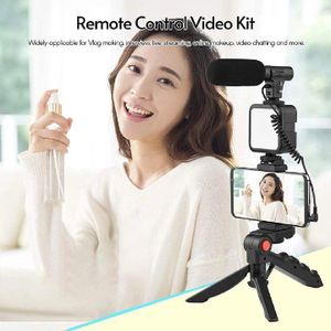 AY-49 Mobile Vlogging Kit with LED Fill Light and Noise Reduction Mic