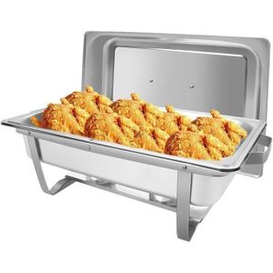 11ltr Foldable Stainless Steel Chaffing Dish, Chafing Dishes & Food Warmers For Buffet, 8QT 1PC Chafers Buffet Servers And Warmers, Chafing Servers With Covers 1 Full Size Chafing Dish, Food Warmer For Parties Buffets Set, 