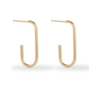 Philipp Earrings High Quality Women 18k Gold Plated Stainless Steel Huggie Earrings Hypoallergenic Jewelry Screw Twisted C-shape Hoop Earrings