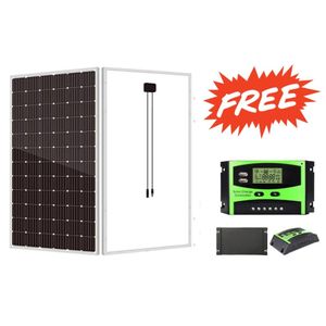 Sunnypex 400Watts Solar Panel 400 Watts Monocrystalline All Weather Solar Panel + Free 10A Solar Charge Controller 