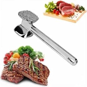 Meat Tenderizer Hammer, Heavy-Duty Mallet for Kitchen, Dual-Sided Pounder for Tenderizing Steak, Beef, Chicken – Stainless Steel Meat Hummer with Comfortable Grip for Cooking & Food Prep