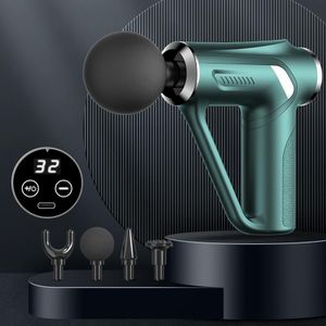 32-speed Electric Massage Gun, Mini LCD Screen, Deep Muscle Massager