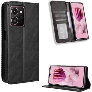 Wallet Black Retro Leather Flip All-Round Protection Cover Case For HMD Skyline