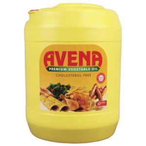 Avena  10L Vegetable Cooking Oil – Cholesterol-Free, Rich in Omega 9 & 6, Fortified with Vitamins A & D – Bulk Size for Deep Frying, Chapati & Family Meals