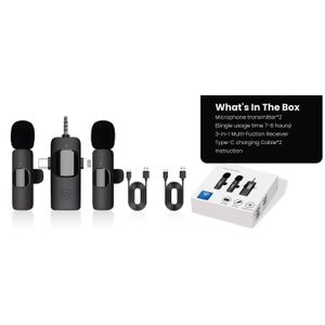 3-in-1 Wireless Lavalier Mic For TikTok And YouTube – Clip-on Mic With Noise Reduction