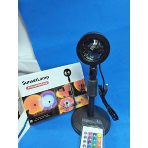 Sunset Lamp Projection, 16 Colors Sunset Lamp Multiple Colors with Remote Control, 360 Degree Rotation 