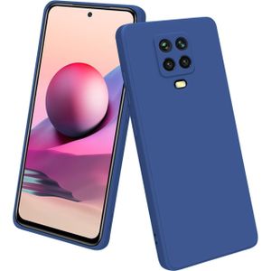 Soft Flexible Silicone Case for Xiaomi Redmi Note 9S, Shockproof Anti-Scratch Slim TPU Protective Back Cover (Blue)