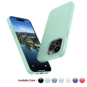 Soft Silicone Slim Fit Cover Anti-Scratch Shockproof Case for Apple iPhone 12 Pro Max - Mint Green