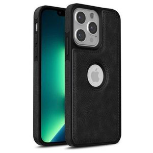 Black Full Flexible Classic PU Soft Leather Cover Case for iPhone 13 Pro